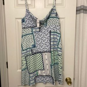 Loft patchwork cutout dress